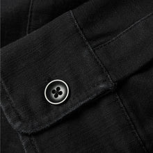 Load image into Gallery viewer, The Mechanic Shirt in Black Reverse Sateen
