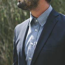 Load image into Gallery viewer, The California in Dark Blue Everyday Chambray
