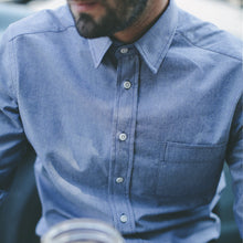 Load image into Gallery viewer, The California in Dark Blue Everyday Chambray

