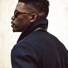 Load image into Gallery viewer, The Mendocino Peacoat in Navy Melton Wool
