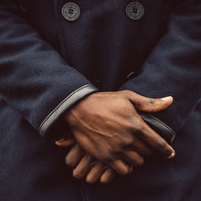 Load image into Gallery viewer, The Mendocino Peacoat in Navy Melton Wool
