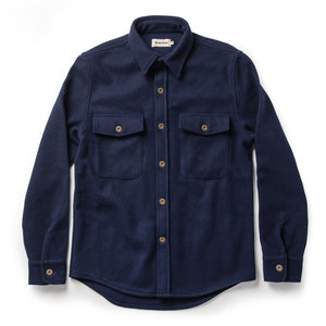 The Explorer Shirt in Navy Boiled Wool