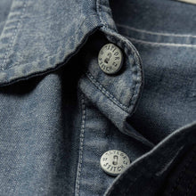 Load image into Gallery viewer, The Short Sleeve Popover in Blue Chambray
