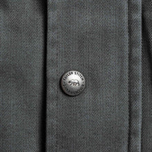 Load image into Gallery viewer, The Bomber Jacket in Washed Slate Herringbone
