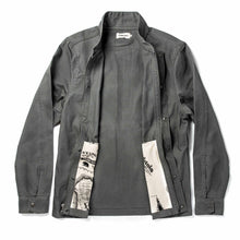 Load image into Gallery viewer, The Bomber Jacket in Washed Slate Herringbone
