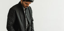 Load image into Gallery viewer, The Bomber Jacket in Black Dry Wax
