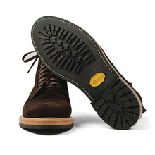 Load image into Gallery viewer, The Moto Boot in Weatherproof Chocolate Suede
