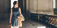 Load image into Gallery viewer, The Audrey Dress in Indigo Jacquard
