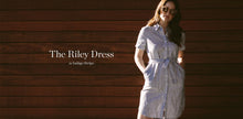 Load image into Gallery viewer, The Riley Dress in Indigo Stripe
