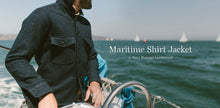 Load image into Gallery viewer, The Maritime Shirt Jacket in Navy Donegal Lambswool

