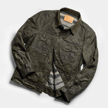 Load image into Gallery viewer, The Lined Long Haul Jacket in Olive Waxed Canvas
